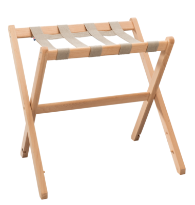 Suporte Mala Madeira Faia Natural Cinta Nylon